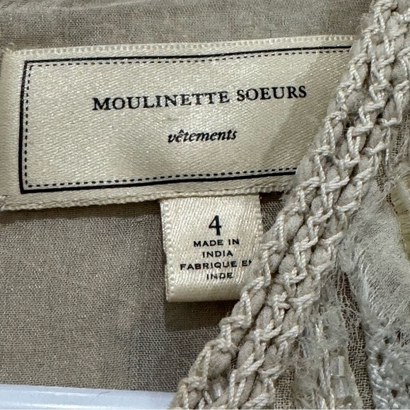 Anthropologie Moulinette Souers Silk Beaded Dress Size 4 - Picture 7 of 9